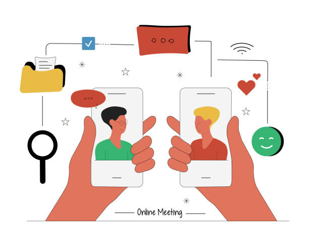 istock ONLINE MEETING. Concept for banner, website design or landing web page, flat design, illustration. 1351092660
