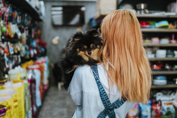 istock Woman in pet shop 1351093798