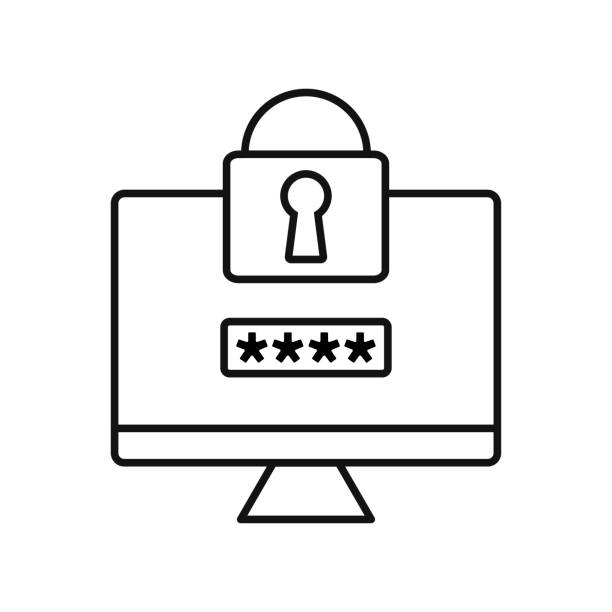 ilustrações de stock, clip art, desenhos animados e ícones de data security concept. data protection and safe work, flat design icon - file security confidential document