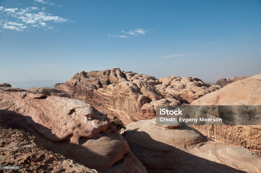 Sand Hills of Wadi Rum Adventure Stock Photo