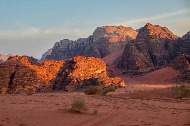 istock Sunset in desert, Wadi Rum 1351105319