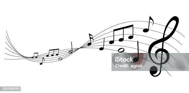 Note Melodi Vector Design Element Sheet Music Musical Notes Melody Stock ...