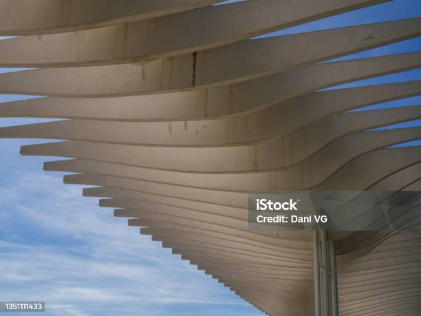 Modern Abstract Structure With Blue Sky Stock Photo - Download Image ...