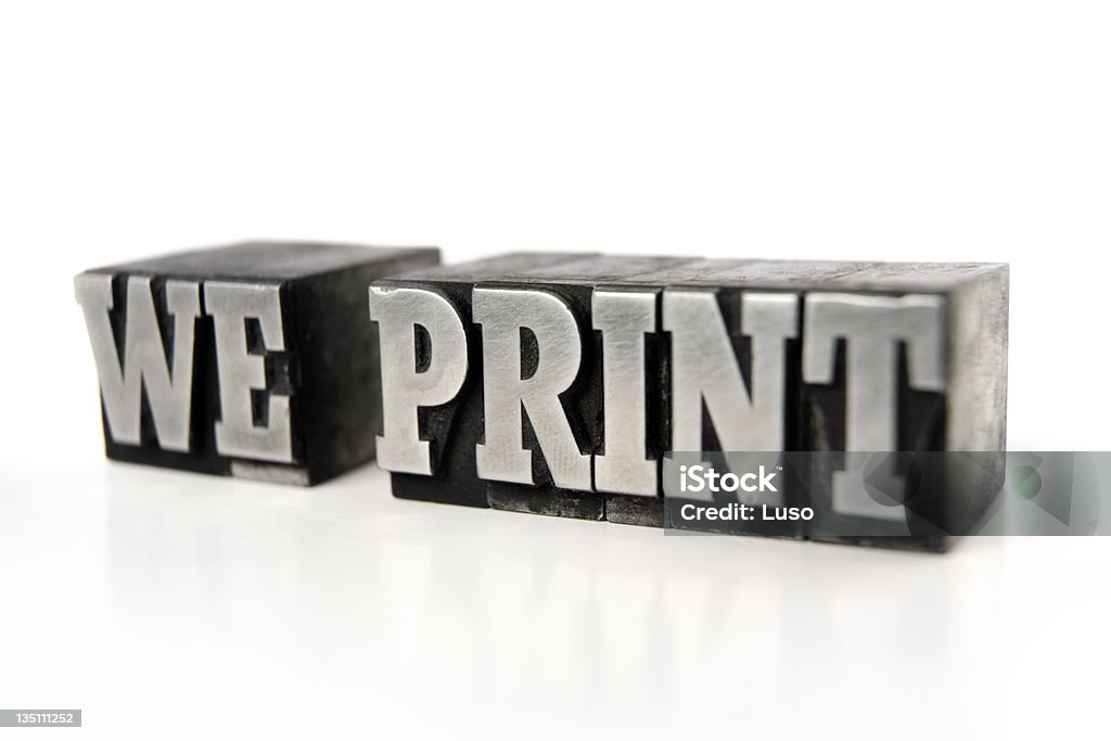 Impressão, tipográficos - Royalty-free Bloco Foto de stock