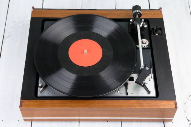 istock vintage music player turntable with lp 1351112990