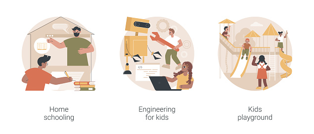 Development Abstract Picture Kids Development Abstract Concept Vector Illustrations Stock ...