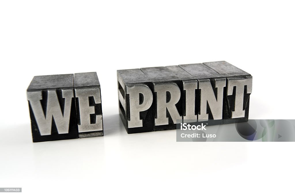 우리는 인쇄 활판 인쇄 - 로열티 프리 0명 스톡 사진