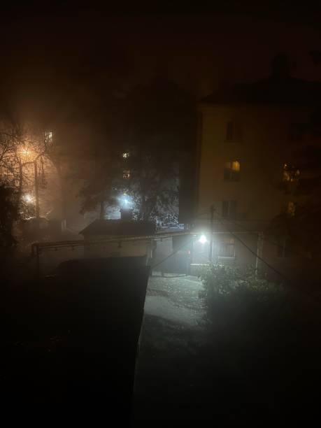 istock fog in the city at night 1351114746