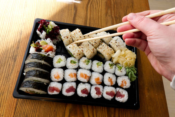 istock home delivered sushi in a box 1351115759