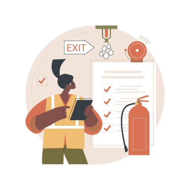160+ Fire Extinguisher Inspection Stock Illustrations, Royalty-Free