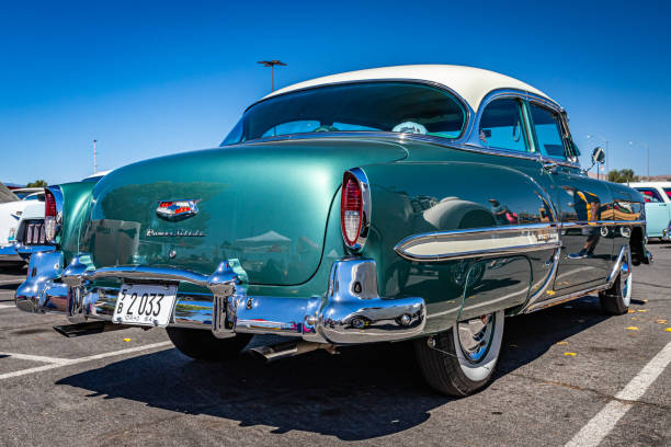 1954 шевроле белэйр спорт купе - chevrolet bel air personal land vehicle american culture car стоковые фото и изображения