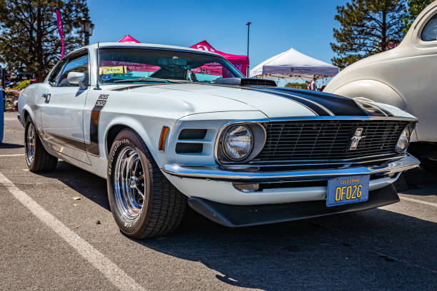 Reno, NV - August 4, 2021: 1970 Ford Mustang Boss 302 Fastback at a local car show.