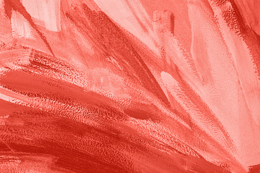 red abstract art color painted texture background with brushstrokes