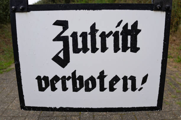 istock old sign with German words 