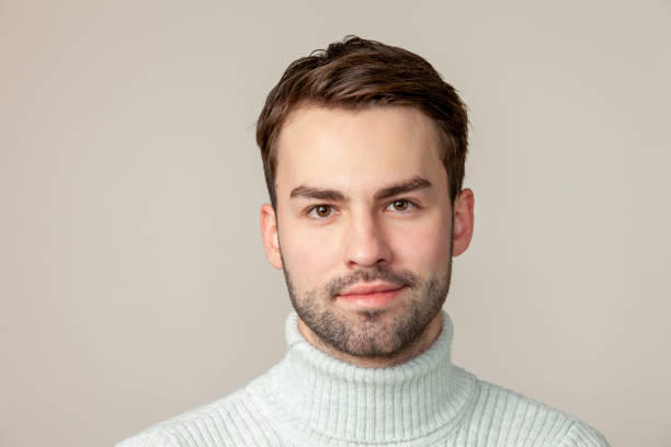 istock Studio portrait of attractive 20 year old bearded man 1351147736
