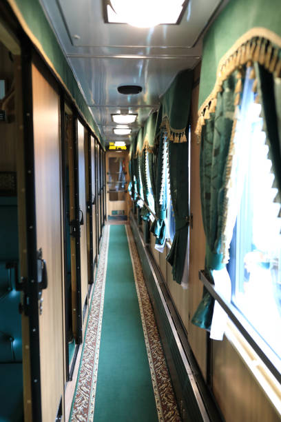 istock View of retro train carriage 1351151484