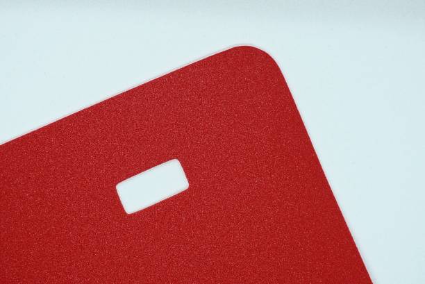 istock part of one red paper plastic sheet with a corner 1351152996