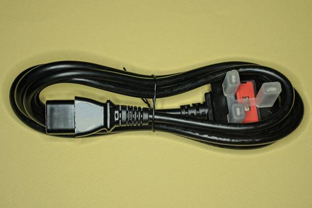istock one black electric cable in a skein 1351153333