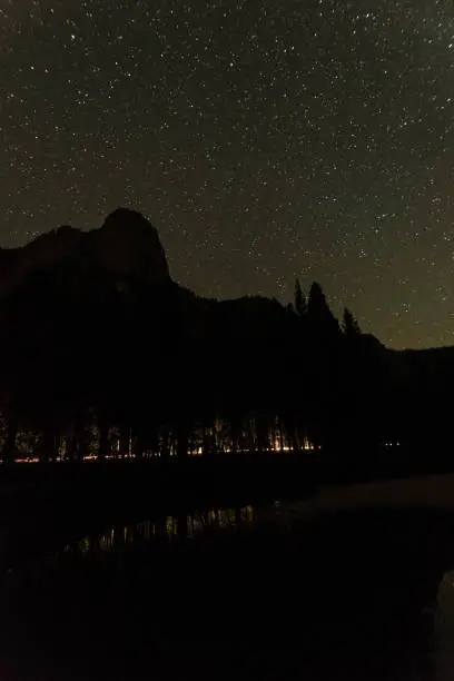 Photo of Great starry night with view of the Milky Way in the Yosemite Valley