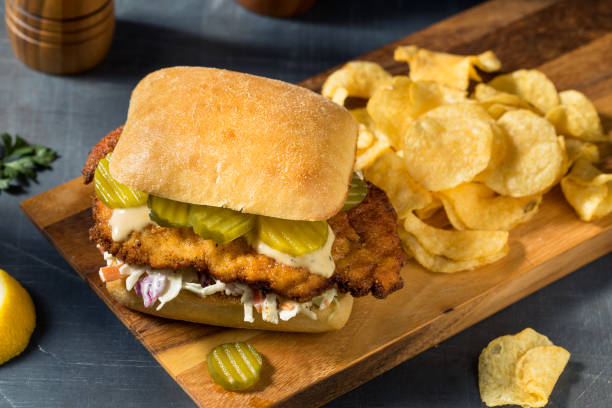 istock Homemade German Chicken Schnitzel Sandwich 1351156497