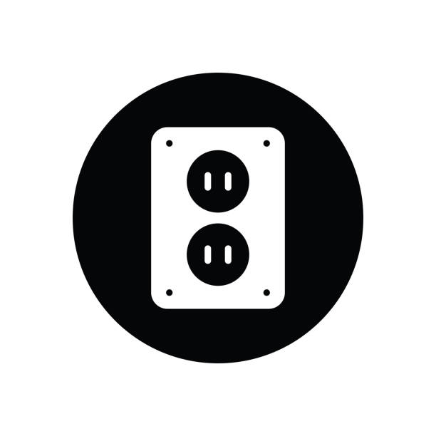 power strip glyph icon power strip glyph icon gang socket stock illustrations