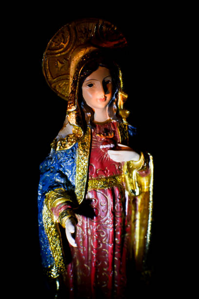 istock Santa Catolica photographed in studio with flash and black background. 1351163098