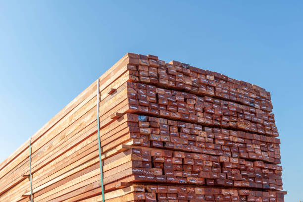 istock Pallet with a pile of lumber 1351165532