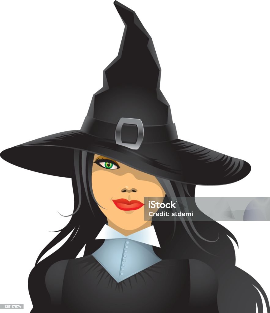 Witch cute wicked witch smirking Witch stock vector