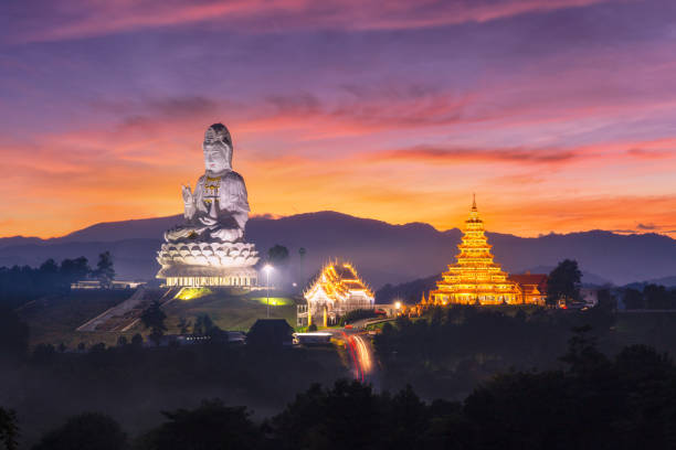 Wat Huay Pla Kang, The temple in chinese style located in the northern of Thailand, Chiang Rai, Thailand Wat Huay Pla Kang, The temple in chinese style located in the northern of Thailand, Chiang Rai, Thailand chiang rai province stock pictures, royalty-free photos & images