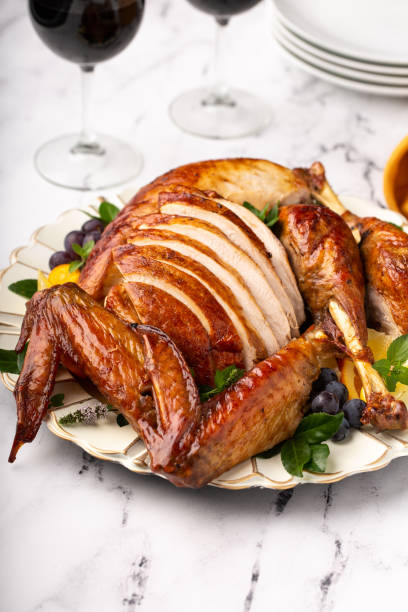 istock Carved roasted turkey for the celebration Thanksgiving 1351182310