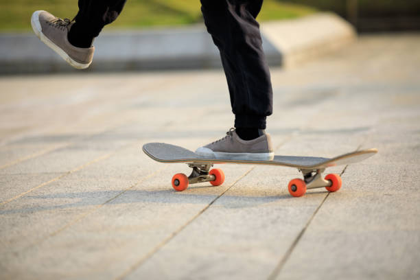 istock Skateboarder skateboarding outdoors in city 1351193968