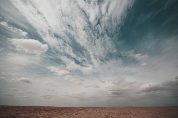 Landscape in desert under blue sky