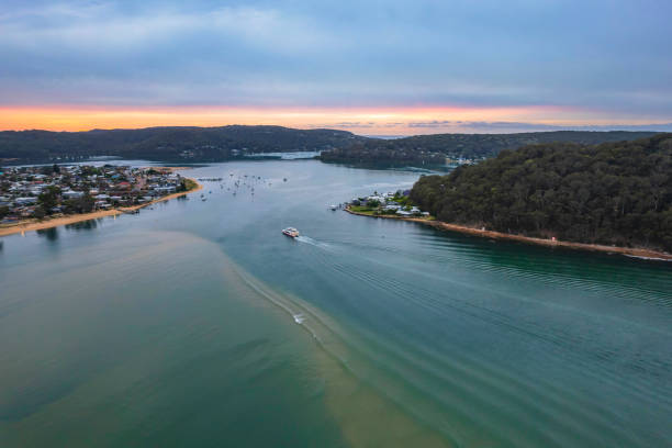 istock Sunrise waterscape over the channel with cloud filled sky 1351195712