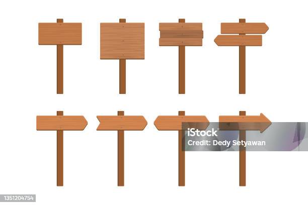 Item Guide Sign Sign Board For Guide Stock Illustration - Download Image Now - Wood ...