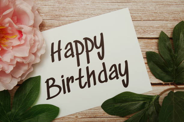 istock Happy Birthday typography text on wooden background 1351212350