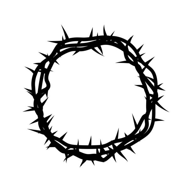 인쇄하다 - easter crown of thorns forgiveness savior stock illustrations