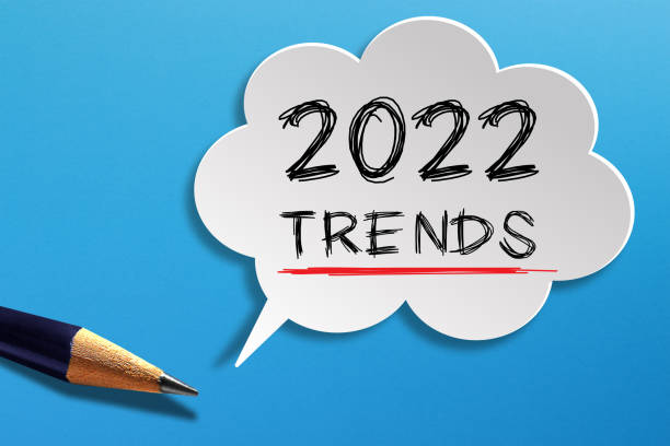 istock 2022 Trends written on speech bubble with pencil on blue background 1351214510