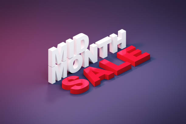 istock Advertising text on gradient color background in isometric view. 1351214631