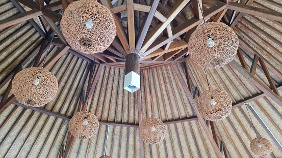 bamboo ceiling ornament, bamboo chandelier holder