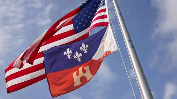 Photo of Flag of Acadiana, ethnic Acadian (Cajun) region (in Louisiana, United States)