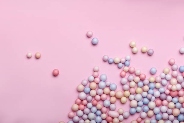 istock Background of pastel colored balls. Abstract background 1351218521