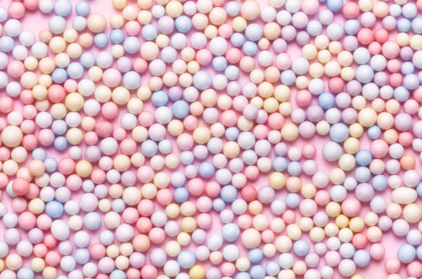 istock Background of pastel colored balls. Abstract background 1351218525