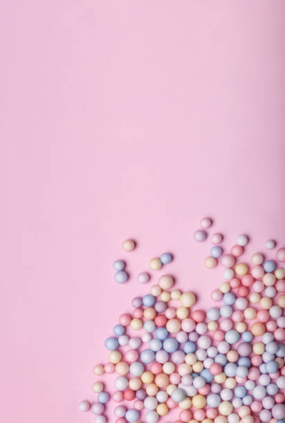 istock Background of pastel colored balls. Abstract background 1351218543