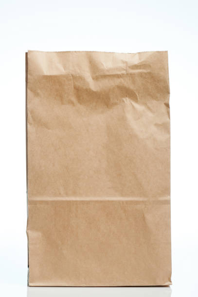 istock Side view of brown paper bag 1351220092
