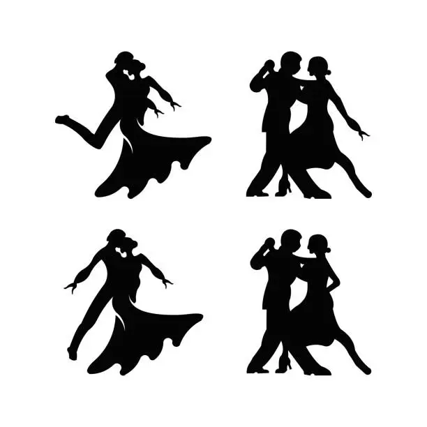 Vector illustration of Senior dancer party.