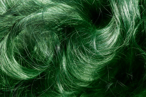 istock Green hair closeup 1351223576