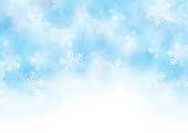 istock Watercolor snowflake background 1351228463