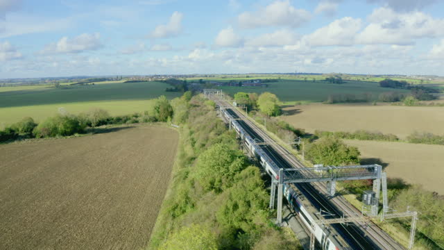 The railway viaduct at sunny day in English Midlands