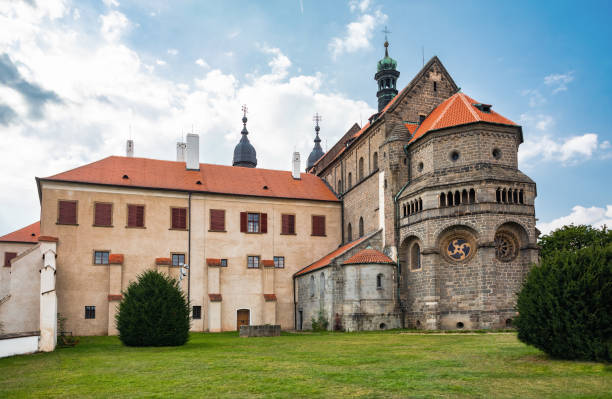 istock Old St. Procopius basilica and monastery, town Trebic, Czech Republic 1351231457