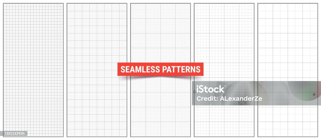 Plain Graph Patterns Graph Paper Seamless Patterns Background With Regular Grid For ...